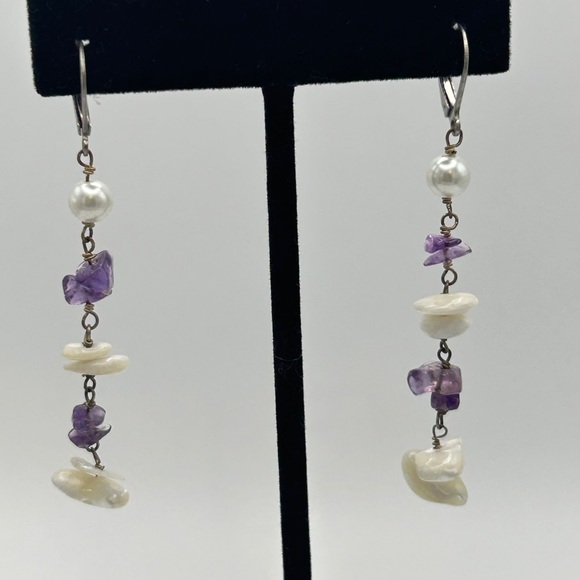 Jewelry - 🔥Amethyst and Moonstone Earrings🔥